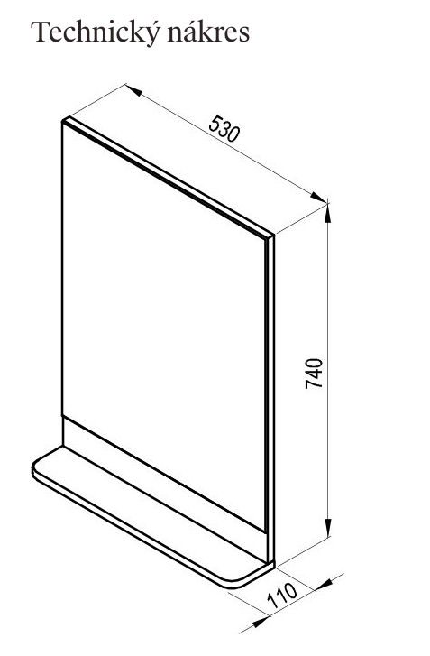 technicky-nakres-Zrcadlo BeHappy II